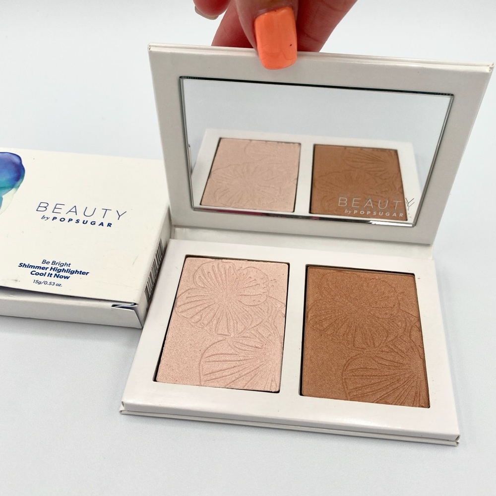 POPSUGAR Be Bright Shimmer Highlighter Palette Cool It Now BNIB Full Size
